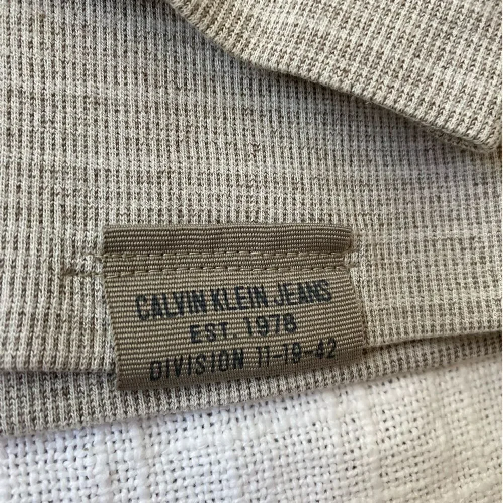 Calvin Klein Mens Pullover Sweater Striped Cotton SZ XL